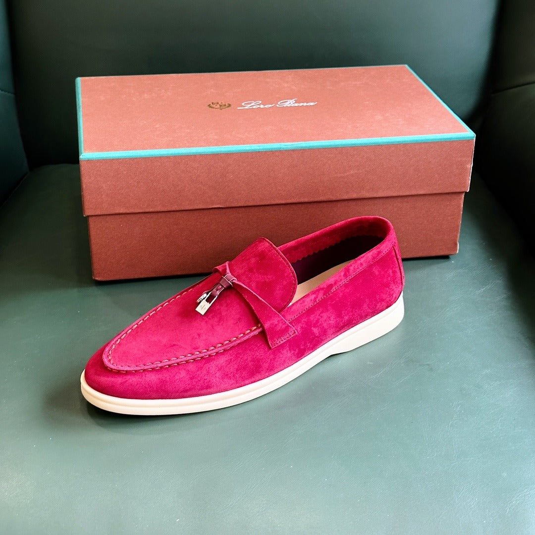 Loro Piana Summer Walk Loafer Red