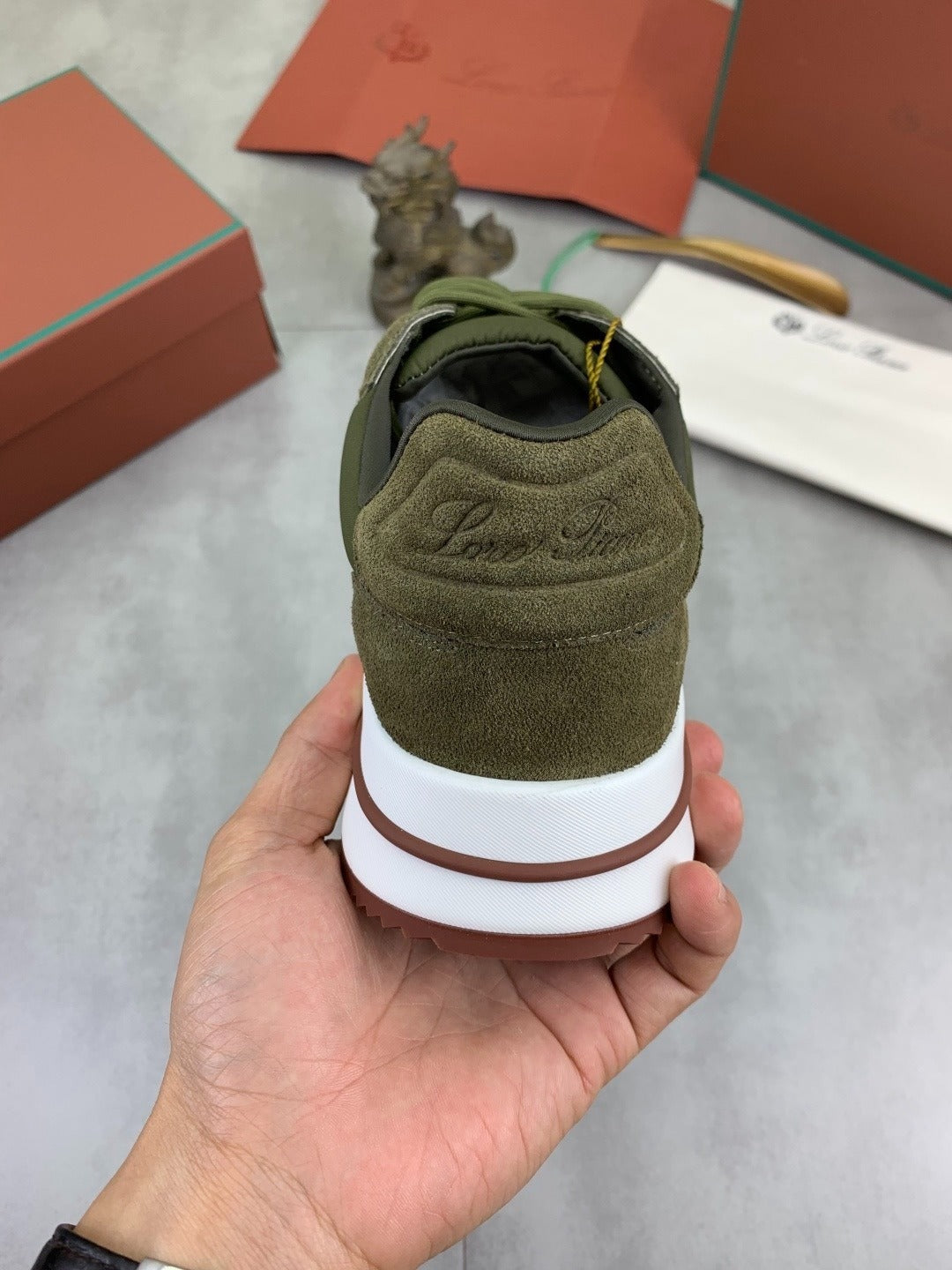 Loro Piana Week End Walk Sneaker Green .