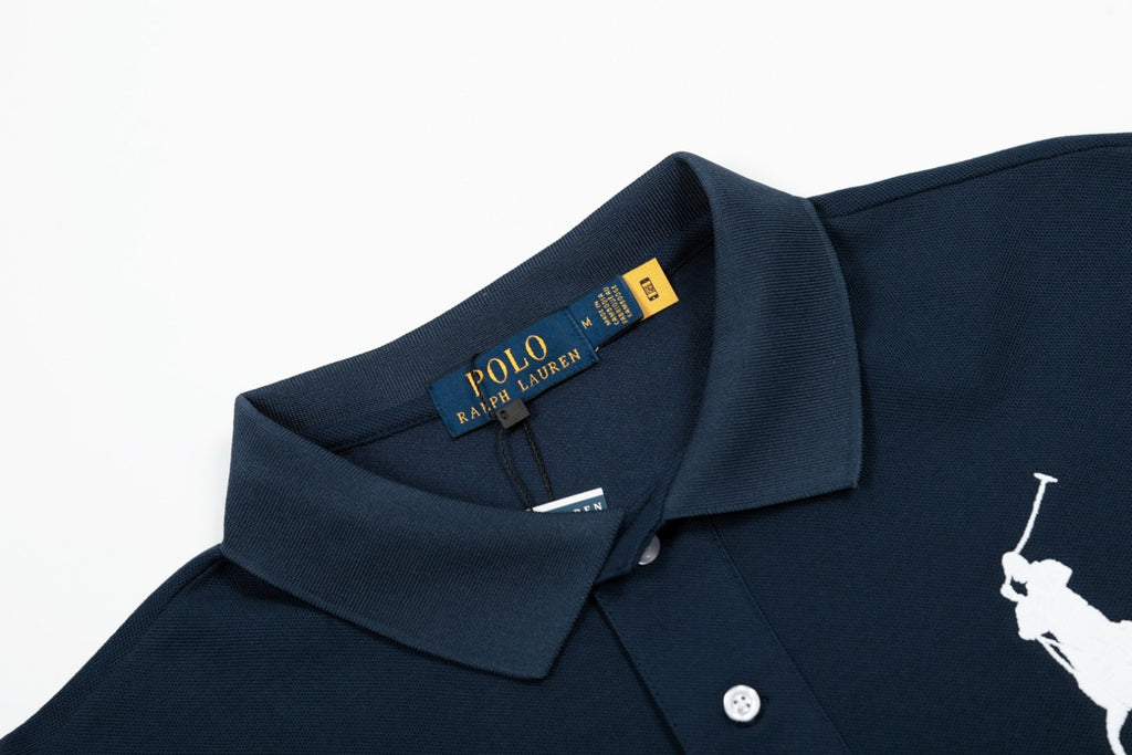 Polo Ralph Lauren Big Pony Mesh Polo Shirt Navy/Grey