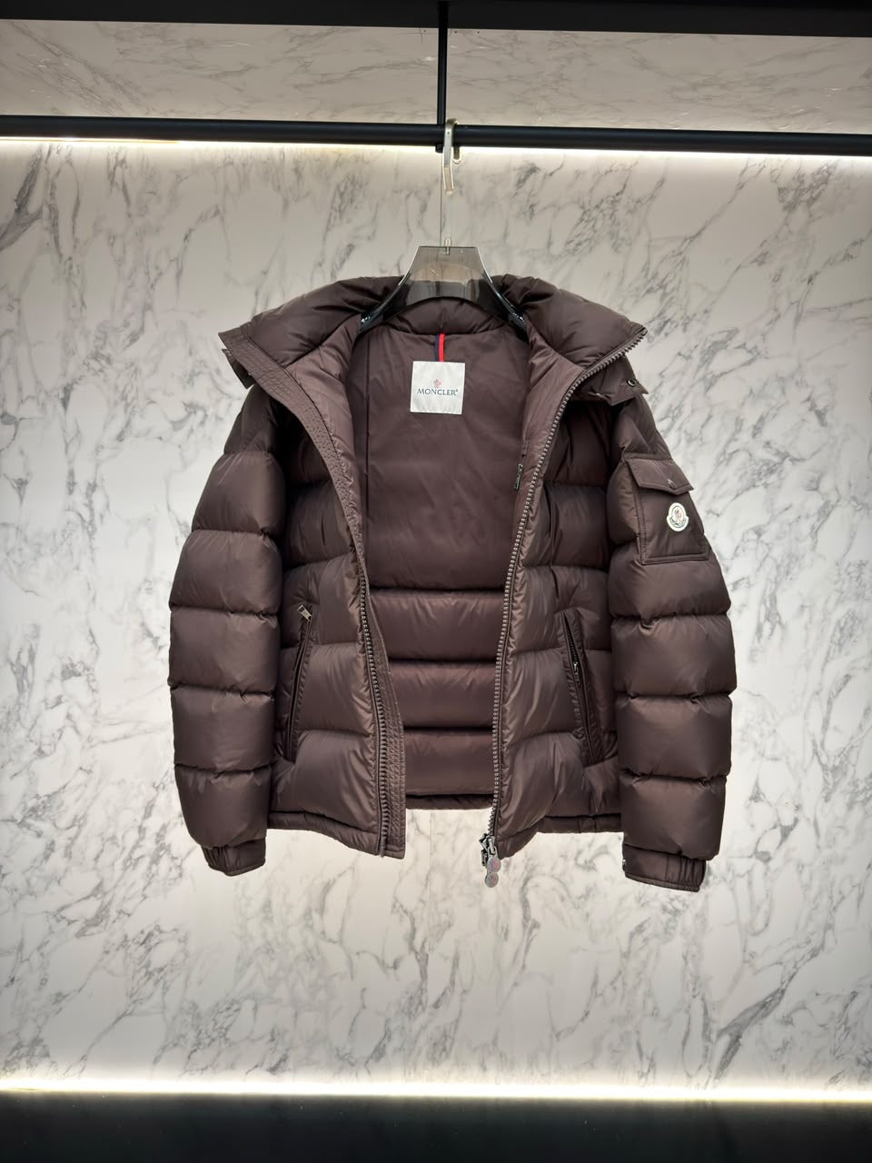 Moncler Maya Matte Jacket Brown