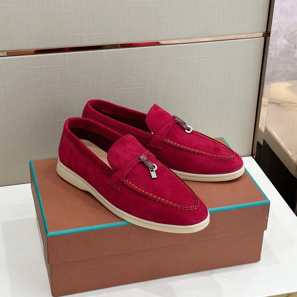 Loro Piana Summer Walk Loafer Red