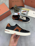 Loro Piana Newport Walk Sneaker Black/Brown .