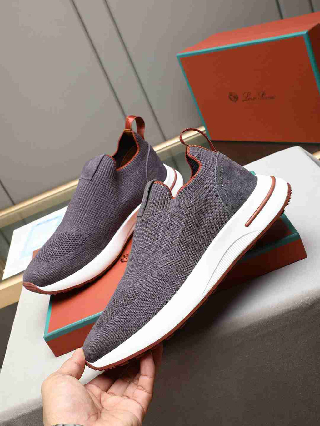 Loro Piana 360 LP Flexy Walk Sneaker Grey/White .