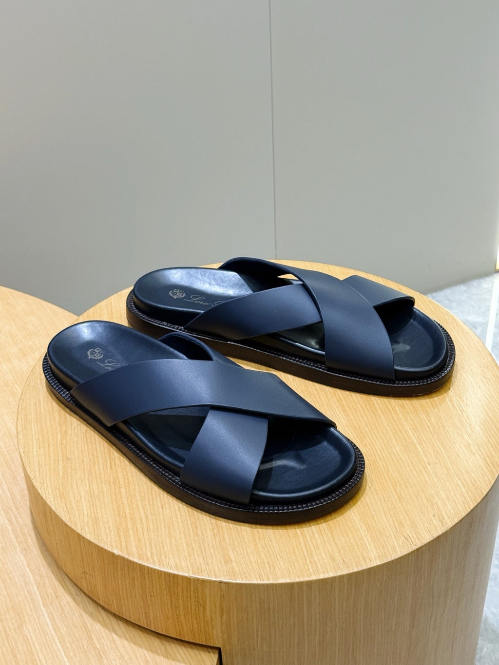 Loro Piana Bayonne Sandal Navy Blue