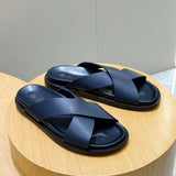 Loro Piana Bayonne Sandal Navy Blue