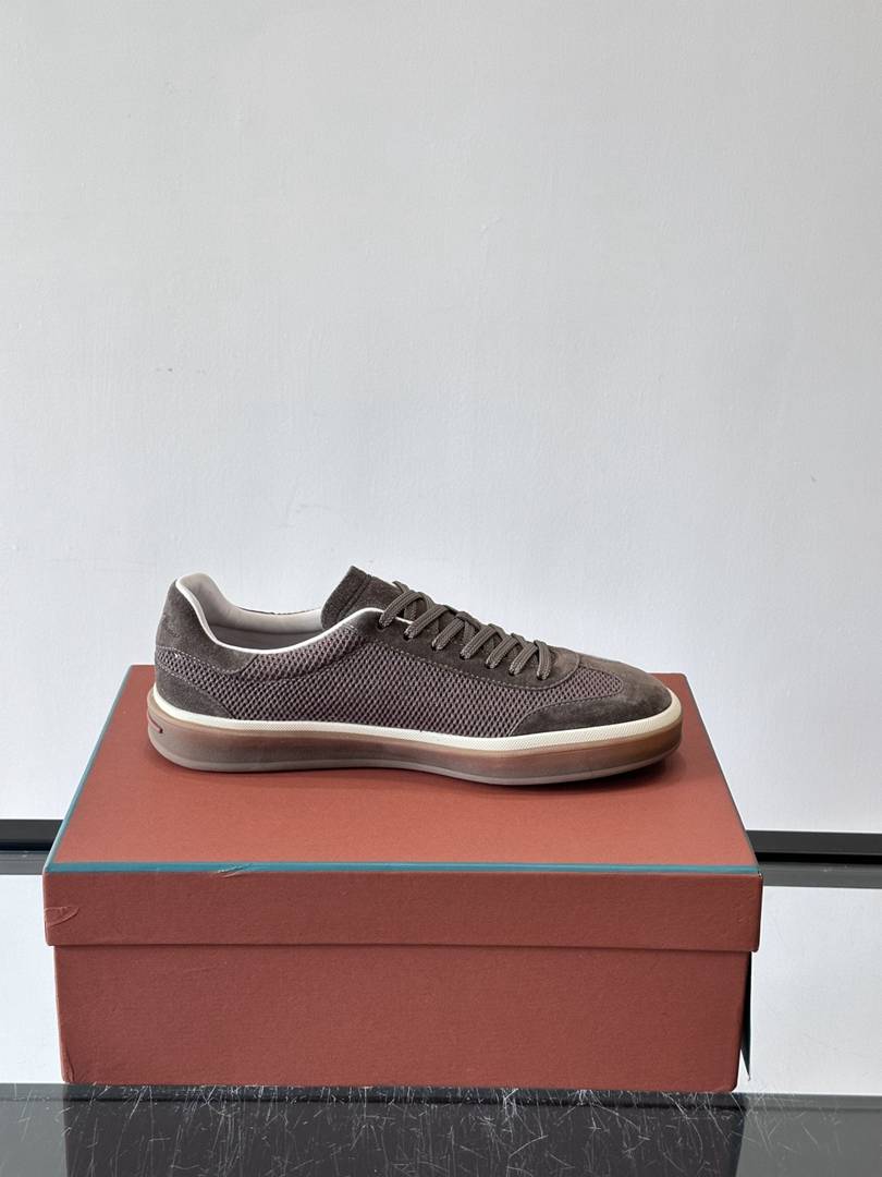 Loro Piana Tennis Walk Sneaker Grey/Brown .