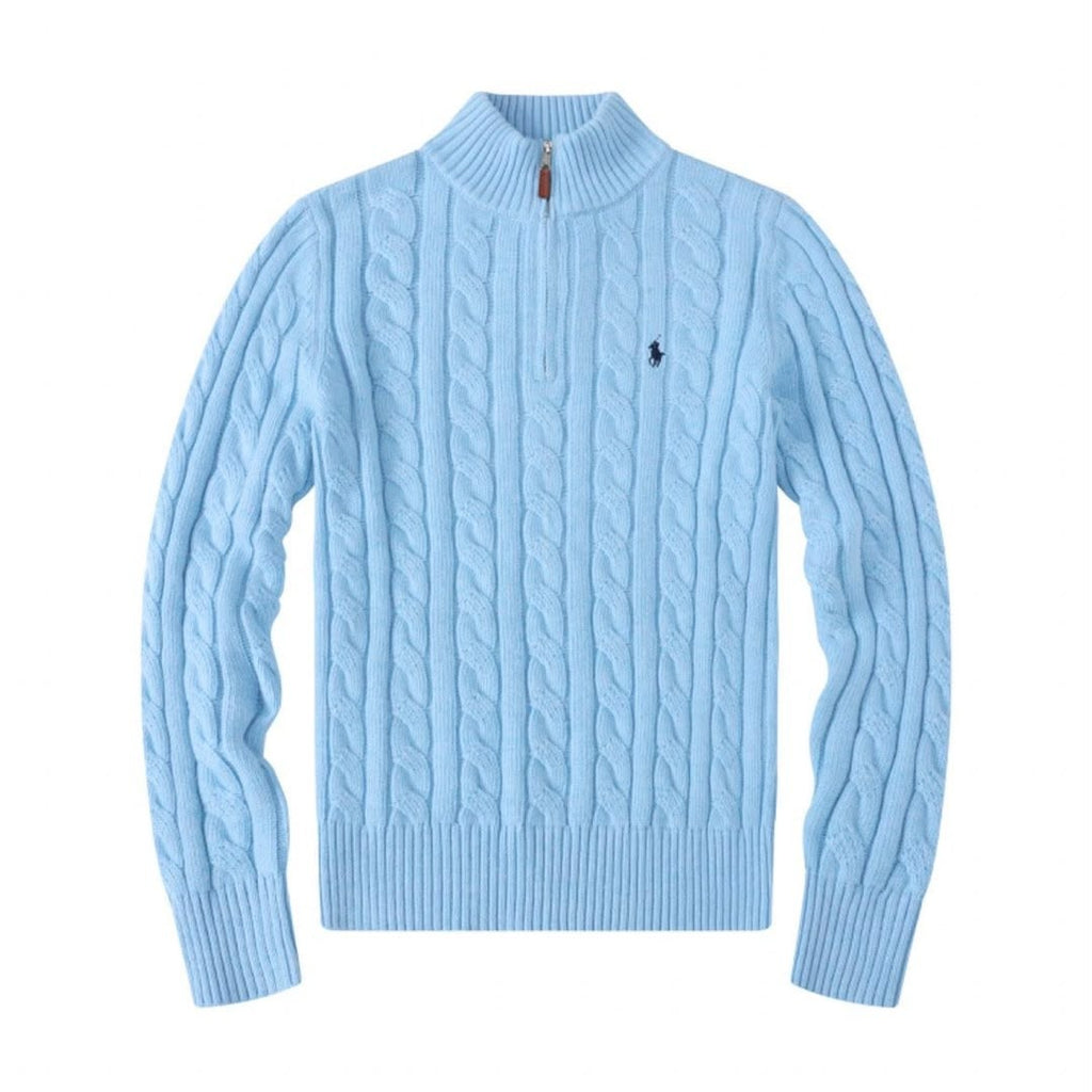 Polo Ralph Lauren Cable-Knit Cotton Quarter-Zip Sweatshirt