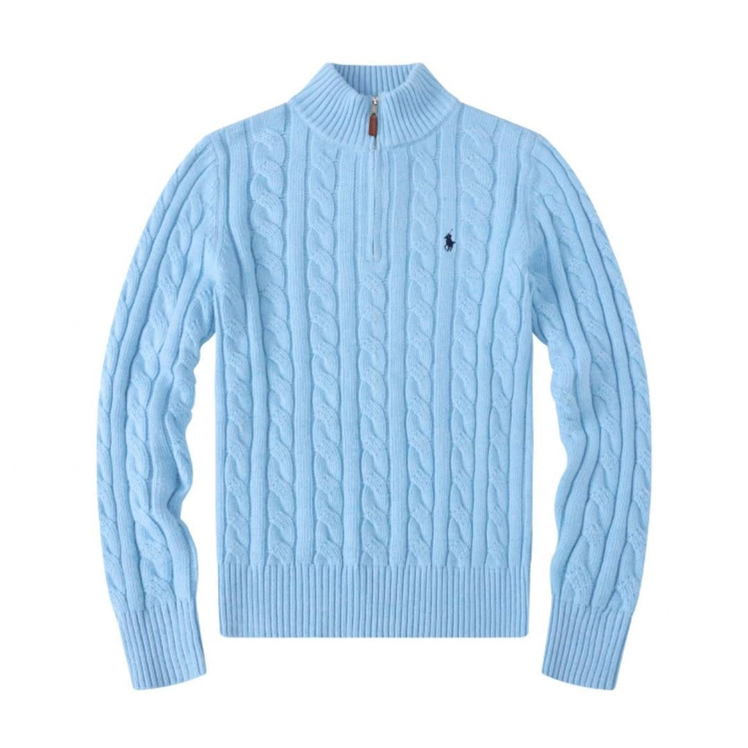 Polo Ralph Lauren Cable-Knit Cotton Quarter-Zip Sweatshirt