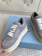 Prada Downtown Bold Sneaker Granite Gray .