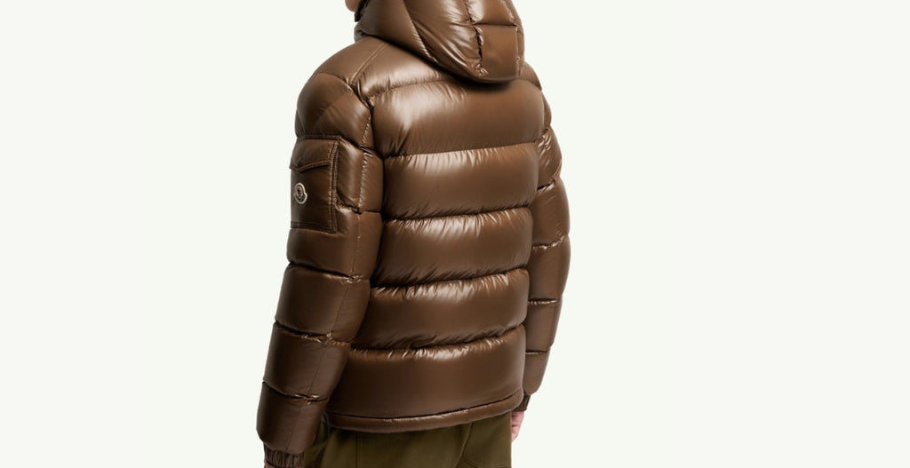 Moncler Maya Hooded Short Down Jacket Brown