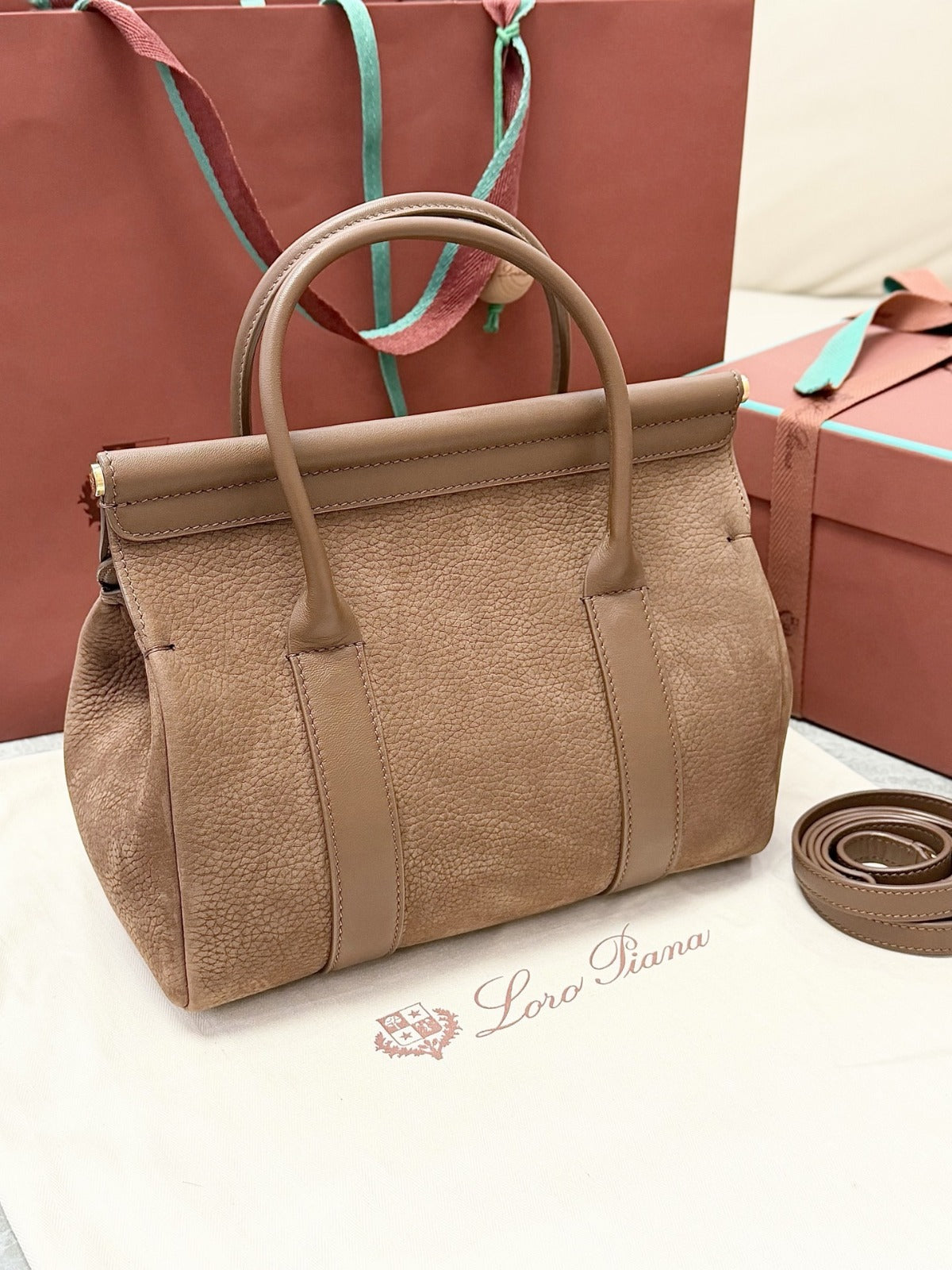 Loro Piana Loom L25 Tote Bag Brown