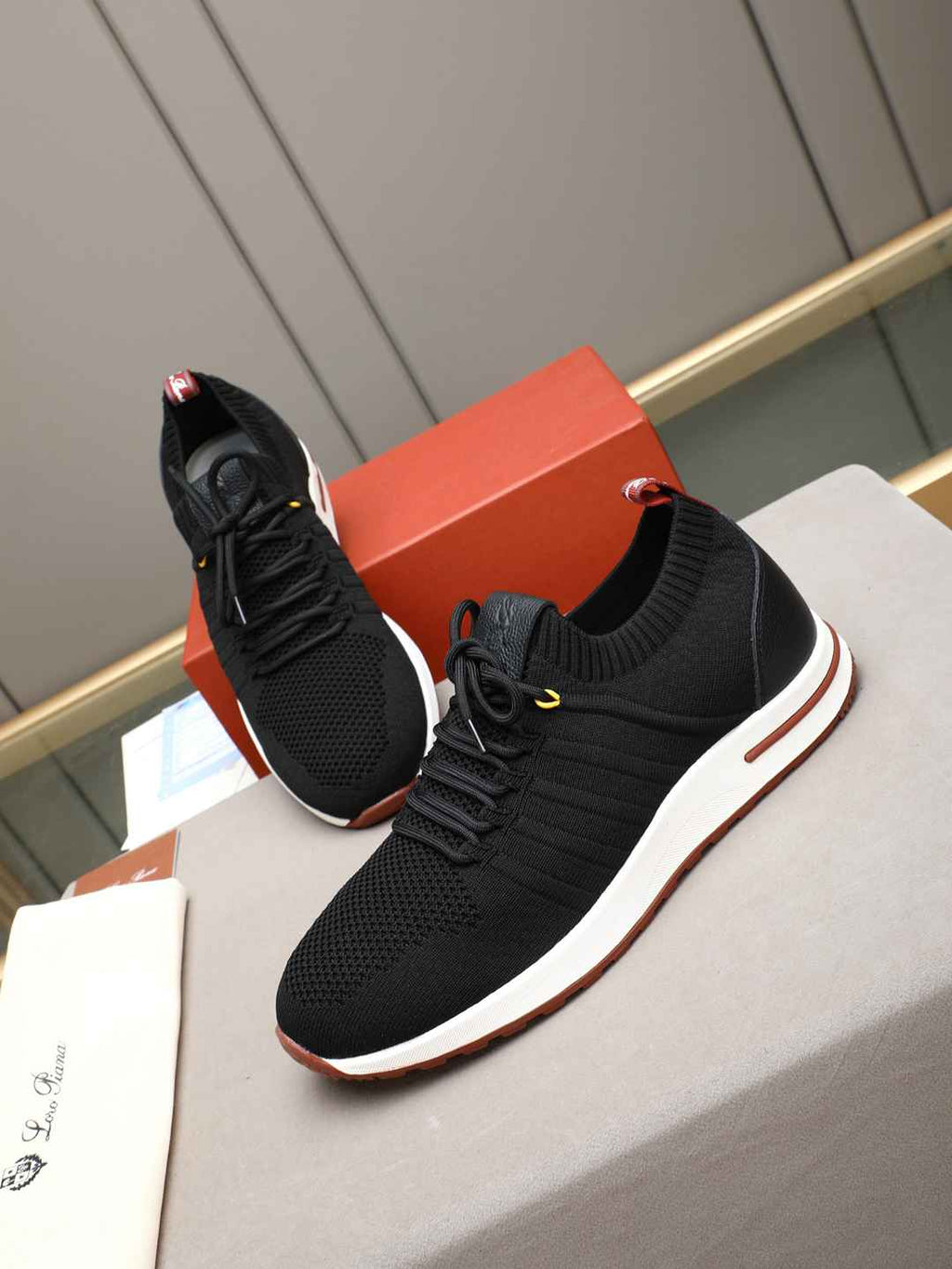 Loro Piana 360 LP Flexy Walk Sneaker Black/White