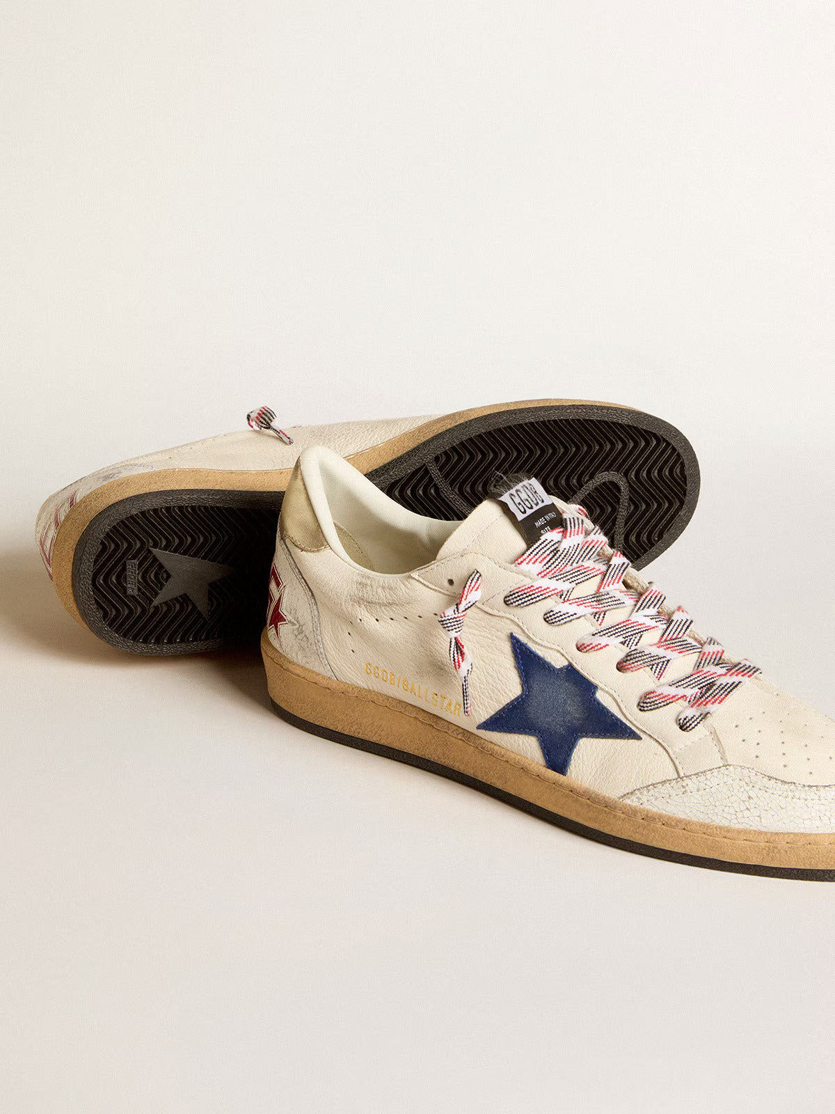 Golden Goose Ball Star Sneaker Ivory/Blue