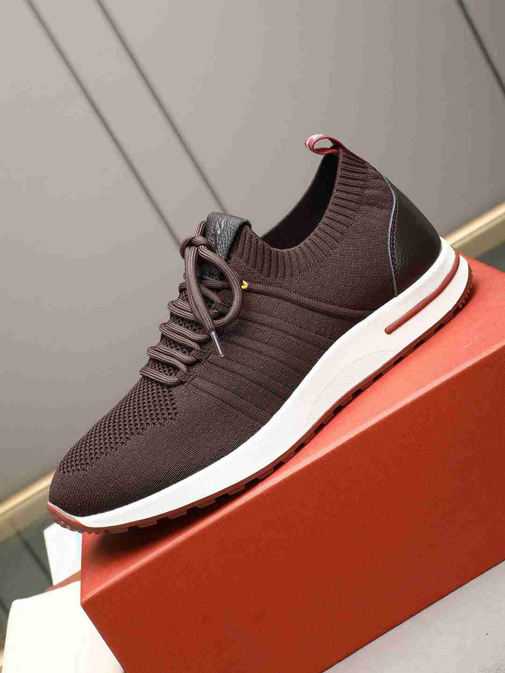 Loro Piana 360 LP Flexy Walk Sneaker Redwine White .