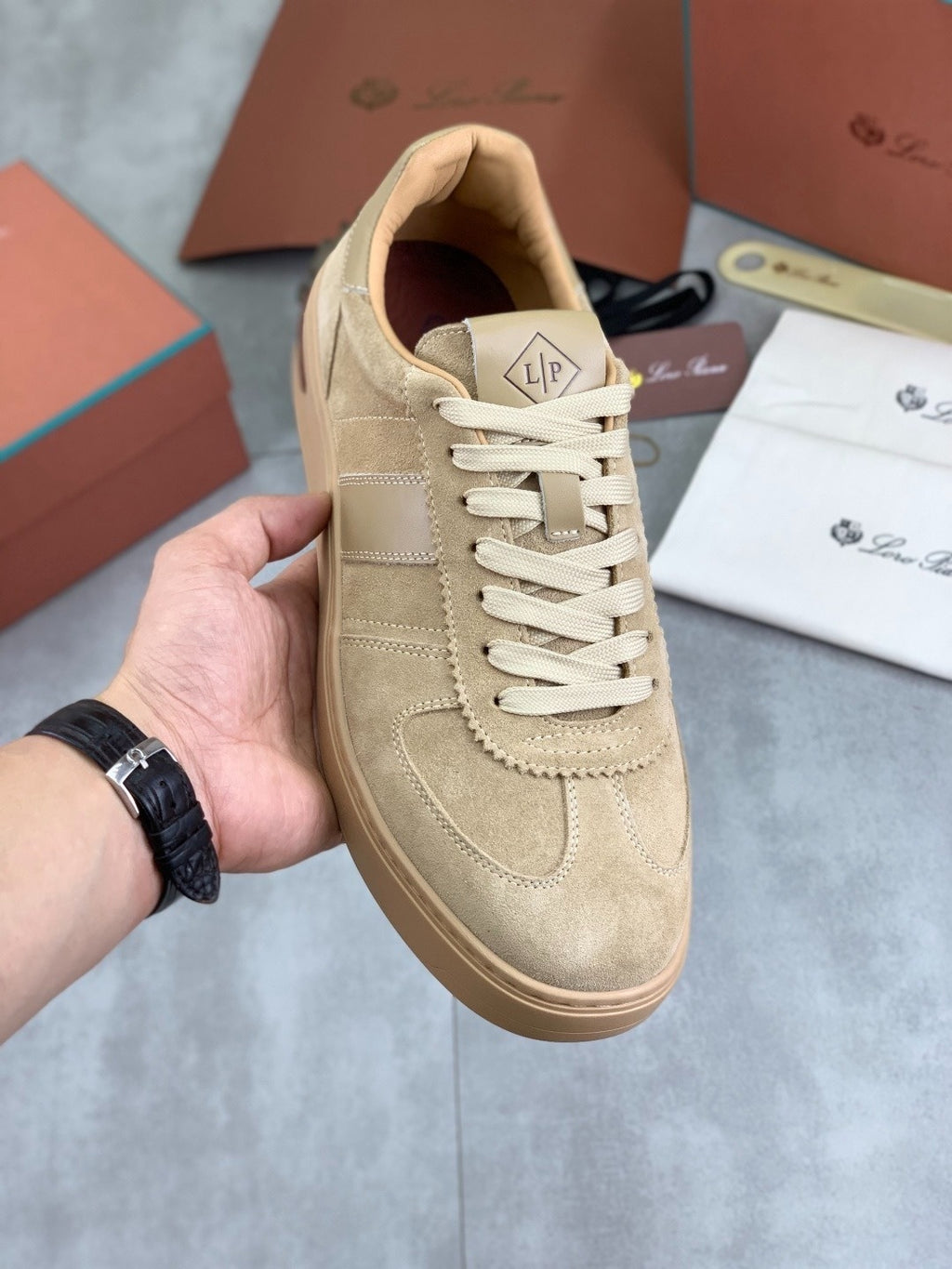 Loro Piana Tennis Walk Sneaker Beige .