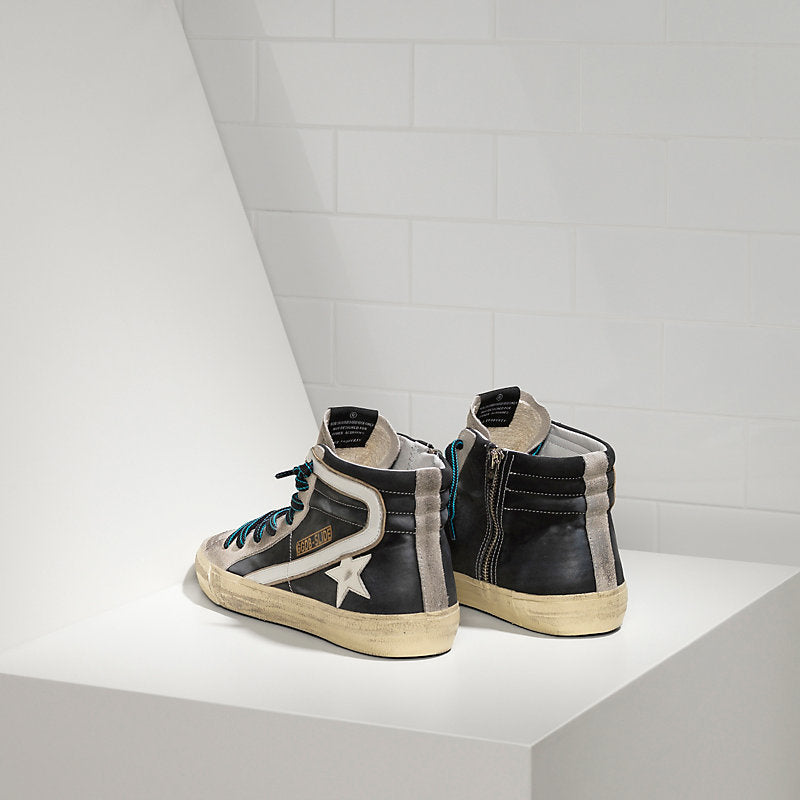 Golden Goose Slide Sneaker Beige/Blue
