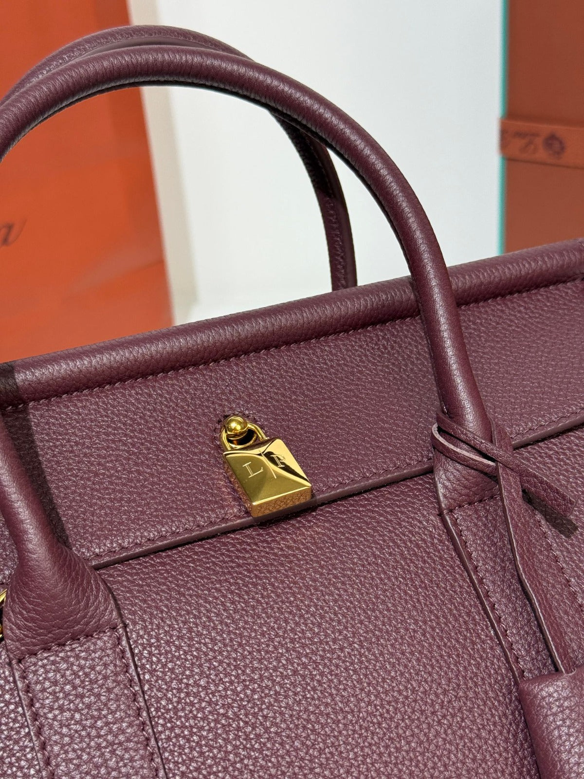 Loro Piana Loom L25 Bag Burgundy