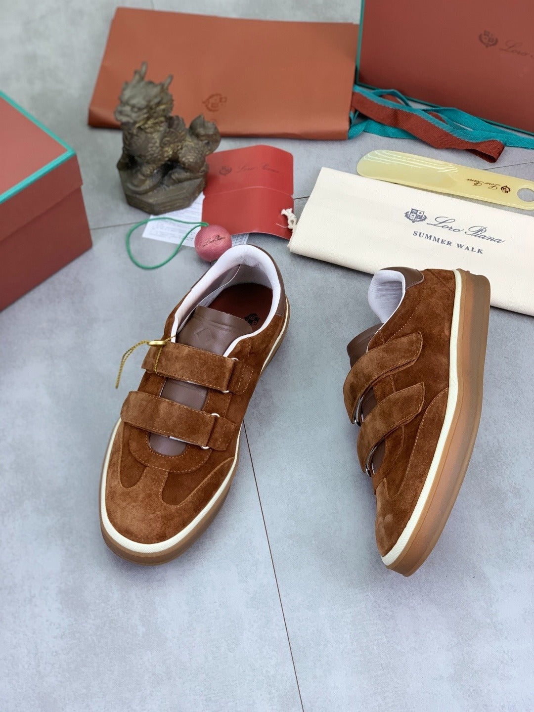 Loro Piana Tennis Walk Sneaker Brown .