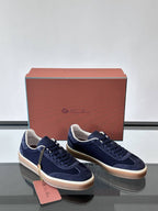 Loro Piana Tennis Walk Sneaker Navy Blue .