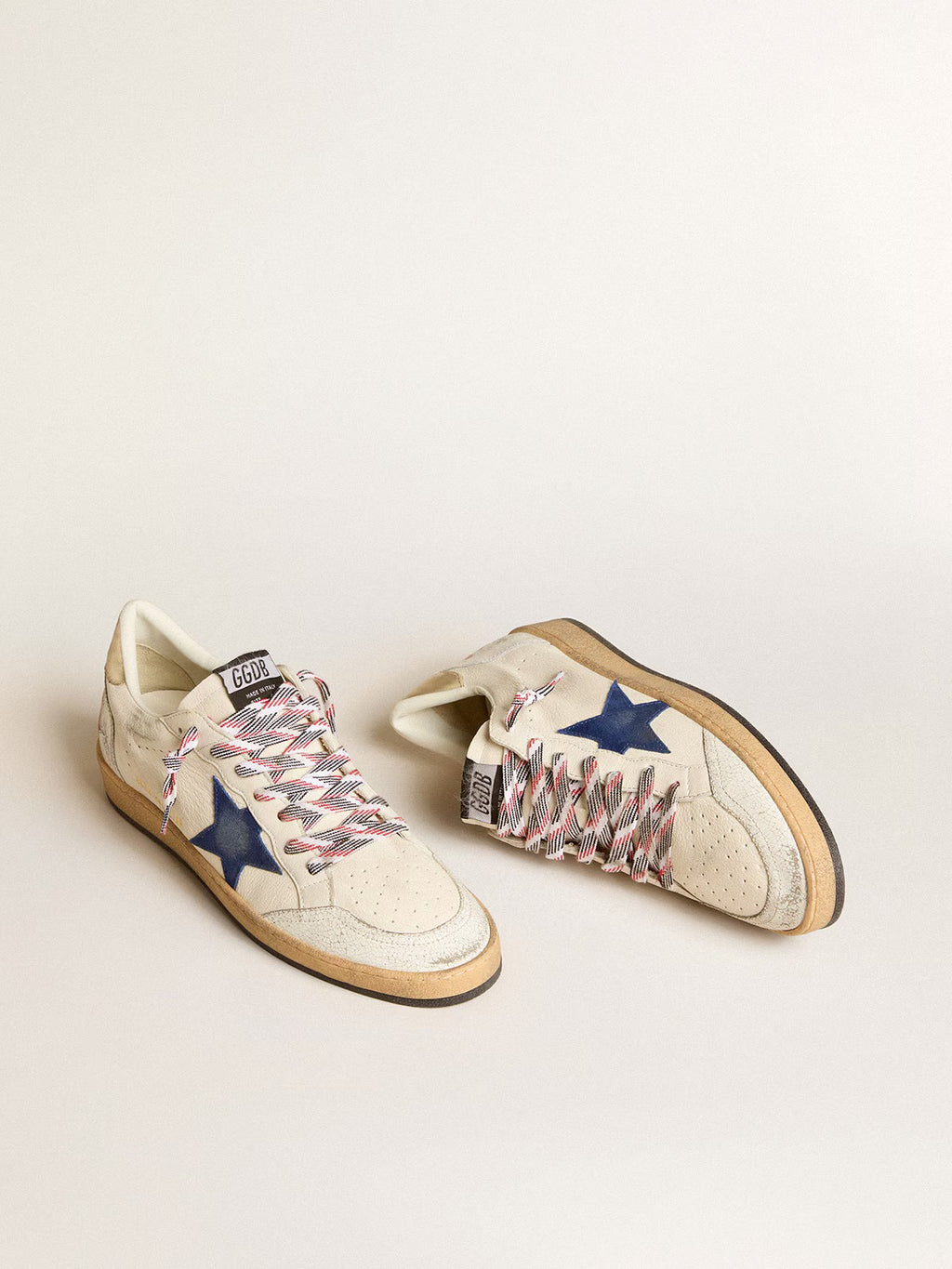 Golden Goose Ball Star Sneaker Ivory/Blue