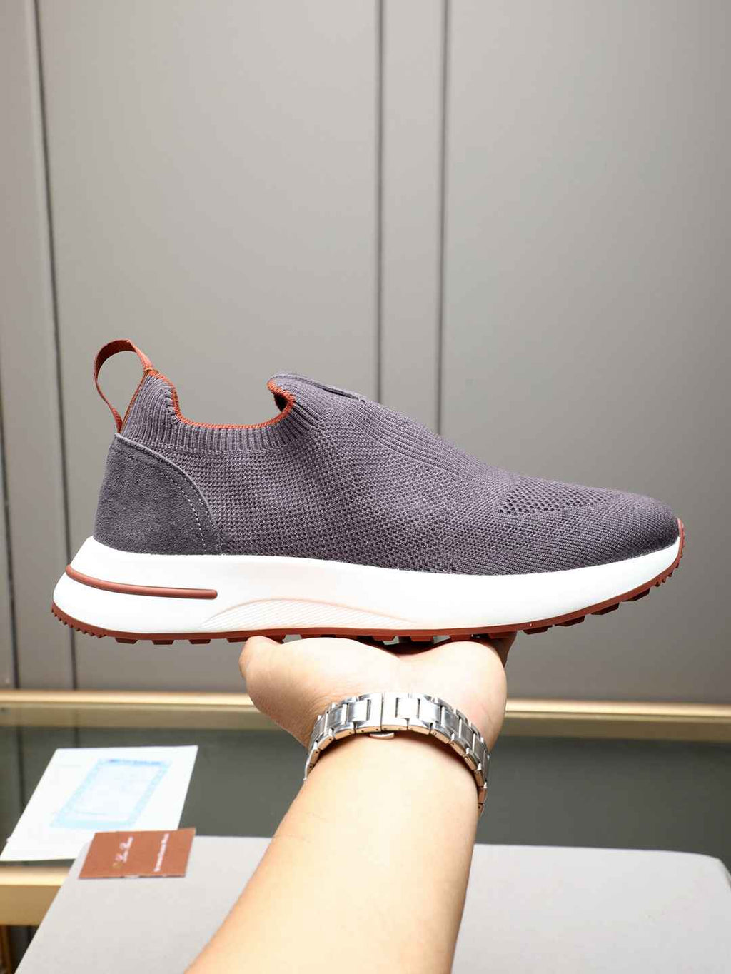 Loro Piana 360 LP Flexy Walk Sneaker Grey/White .