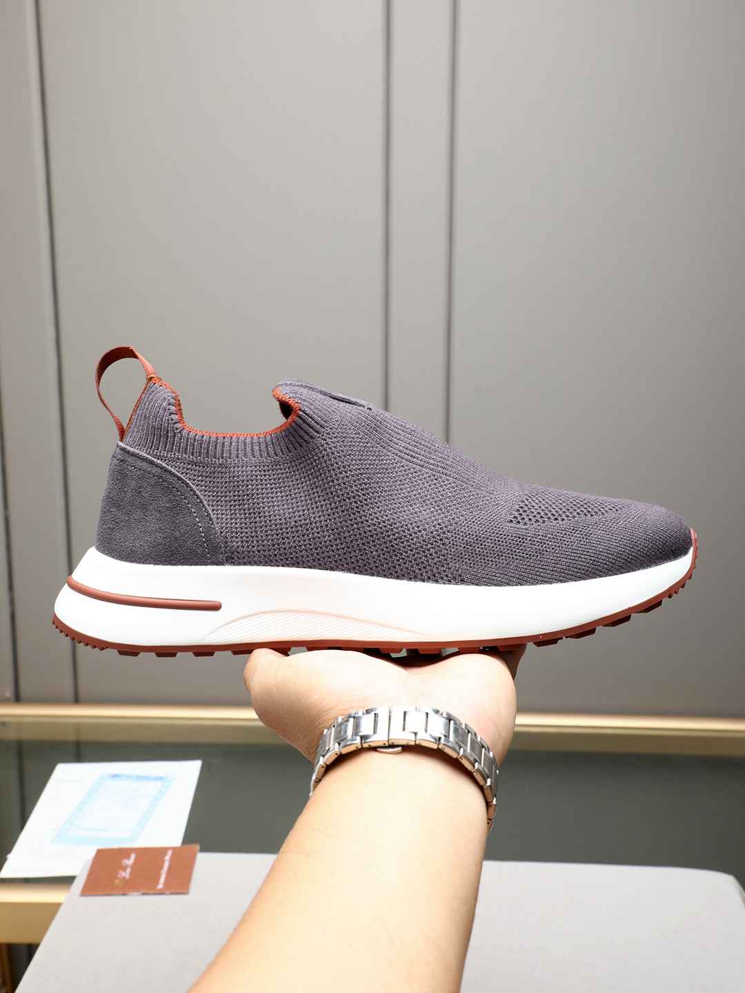 Loro Piana 360 LP Flexy Walk Sneaker Grey/White .