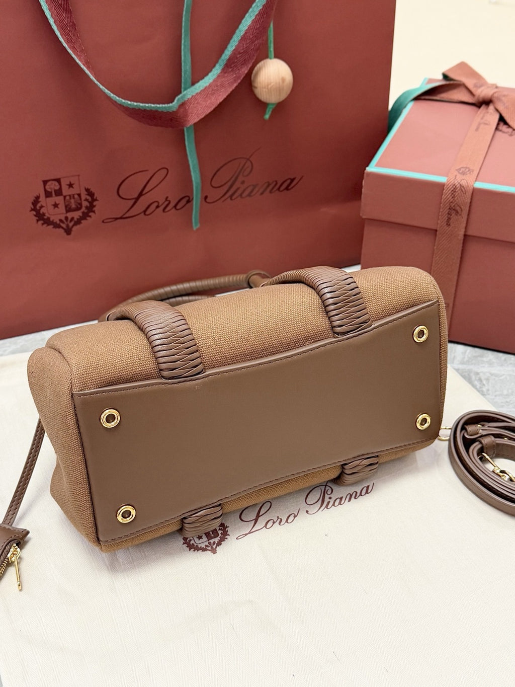 Loro Piana Loom L25 Bag Brown
