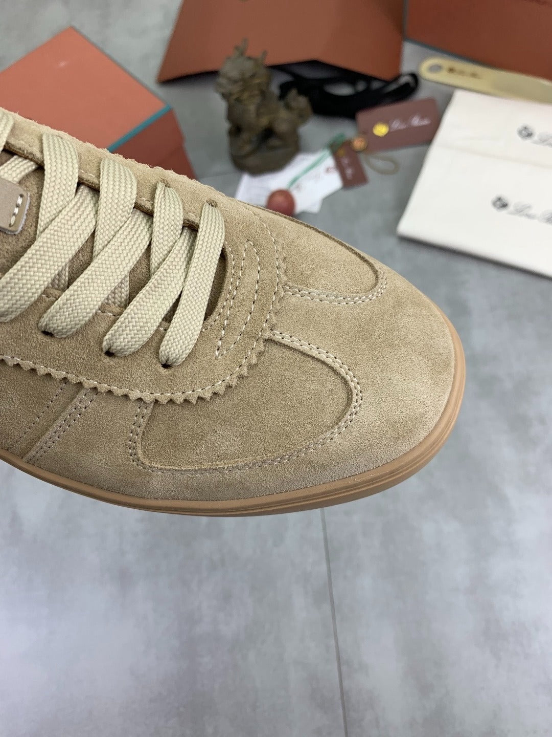 Loro Piana Tennis Walk Sneaker Beige .