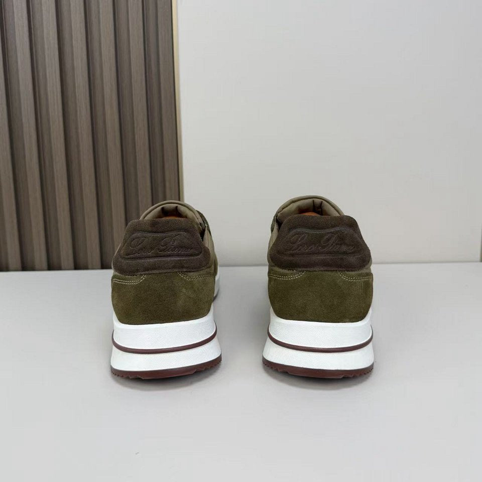 Loro Piana Week End Walk Sneaker Olive Brown .