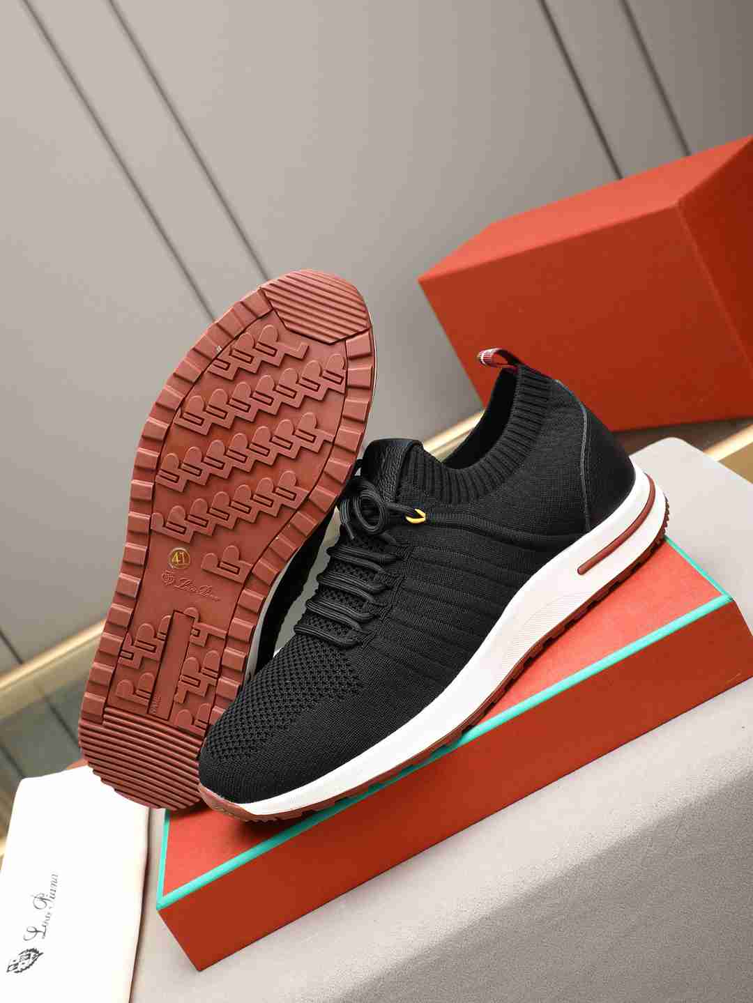 Loro Piana 360 LP Flexy Walk Sneaker Black/White
