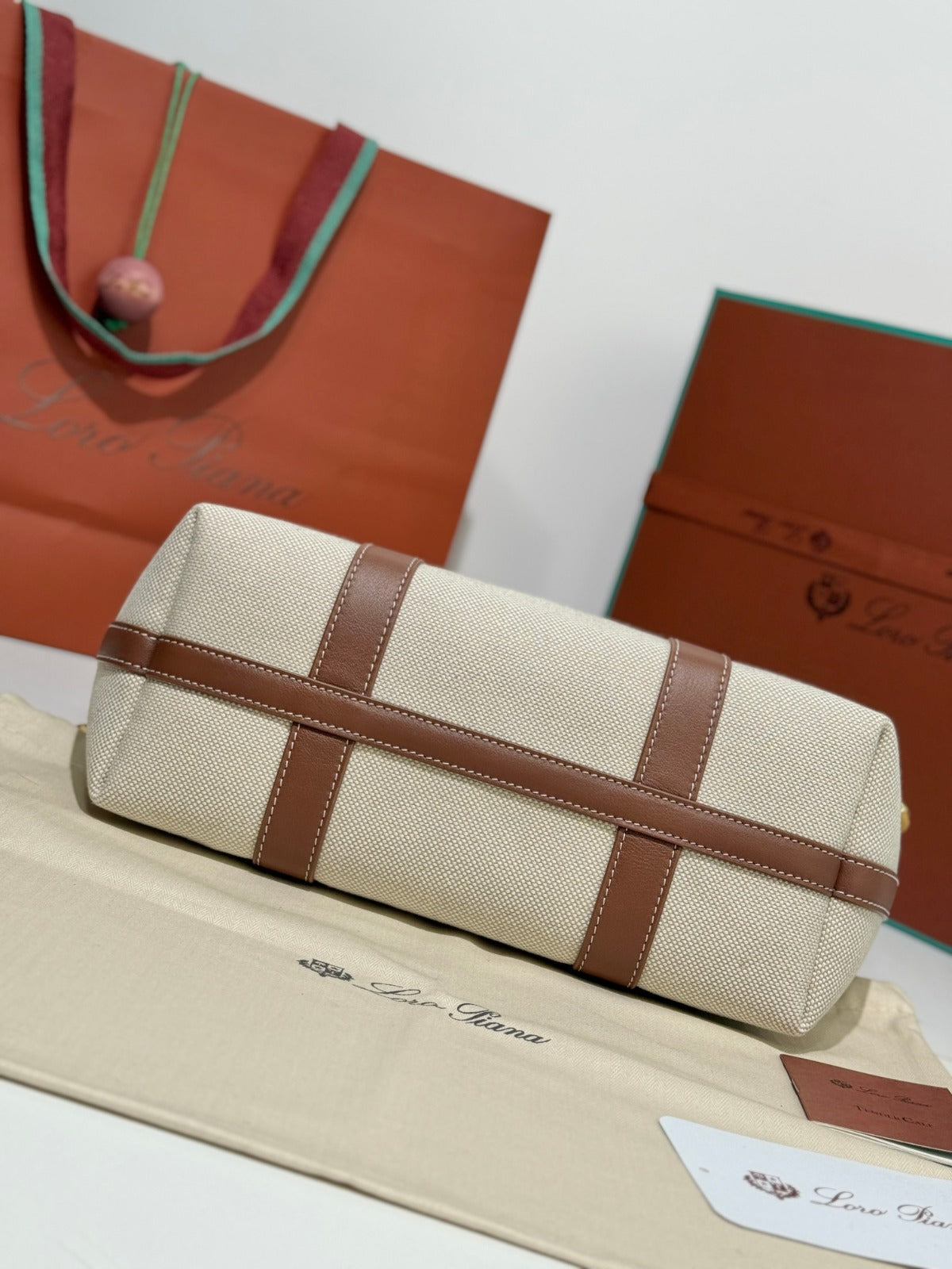 Loro Piana Small Ghiera Tote Bag Beige/Brown