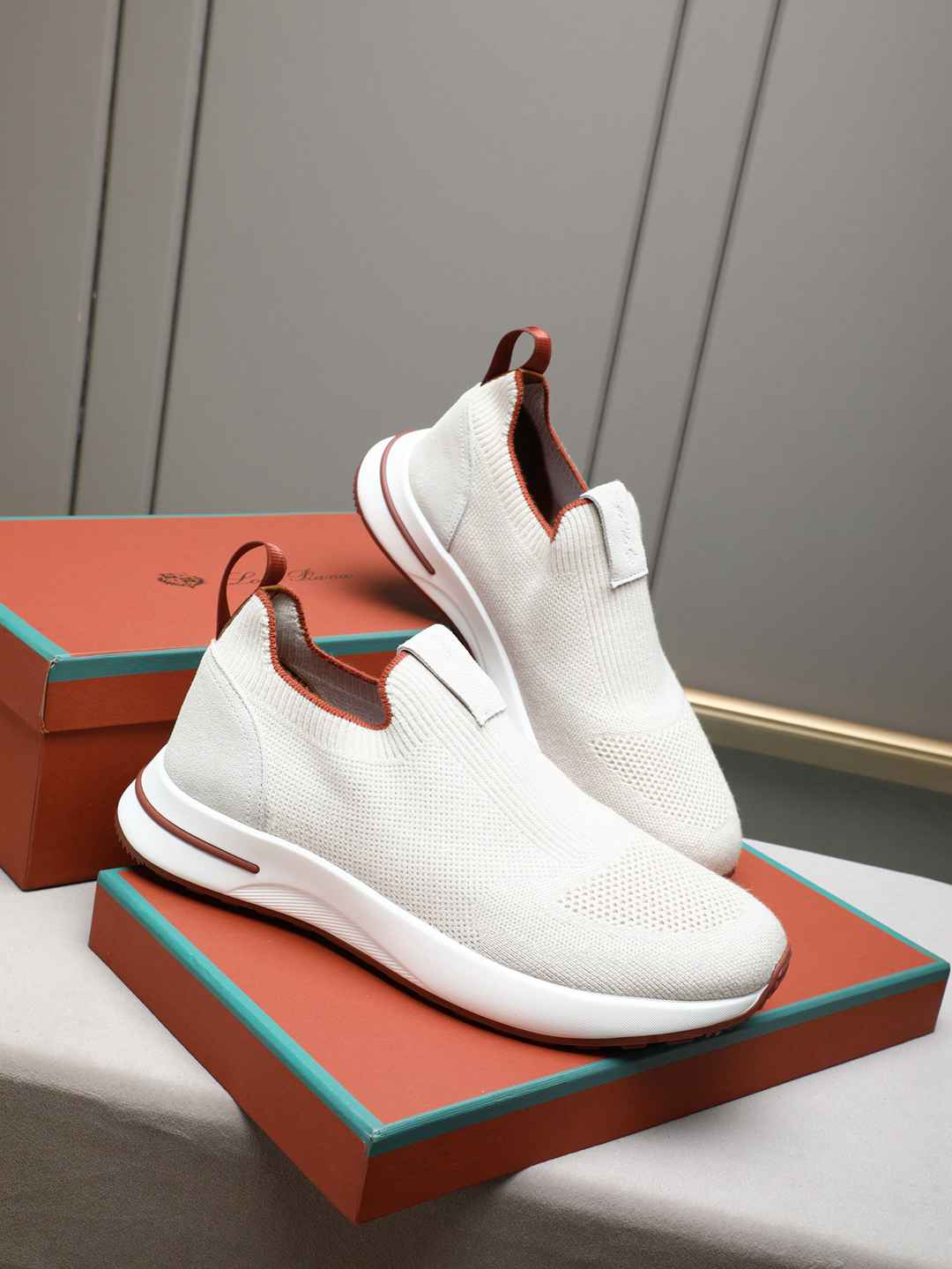 Loro Piana 360 LP Flexy Walk Sneaker White/Brown .