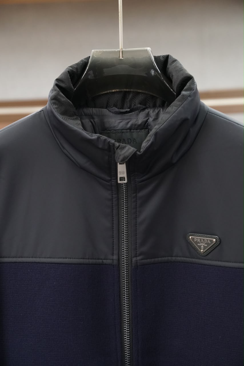 Prada Re-Nylon Jacket Black/Blue