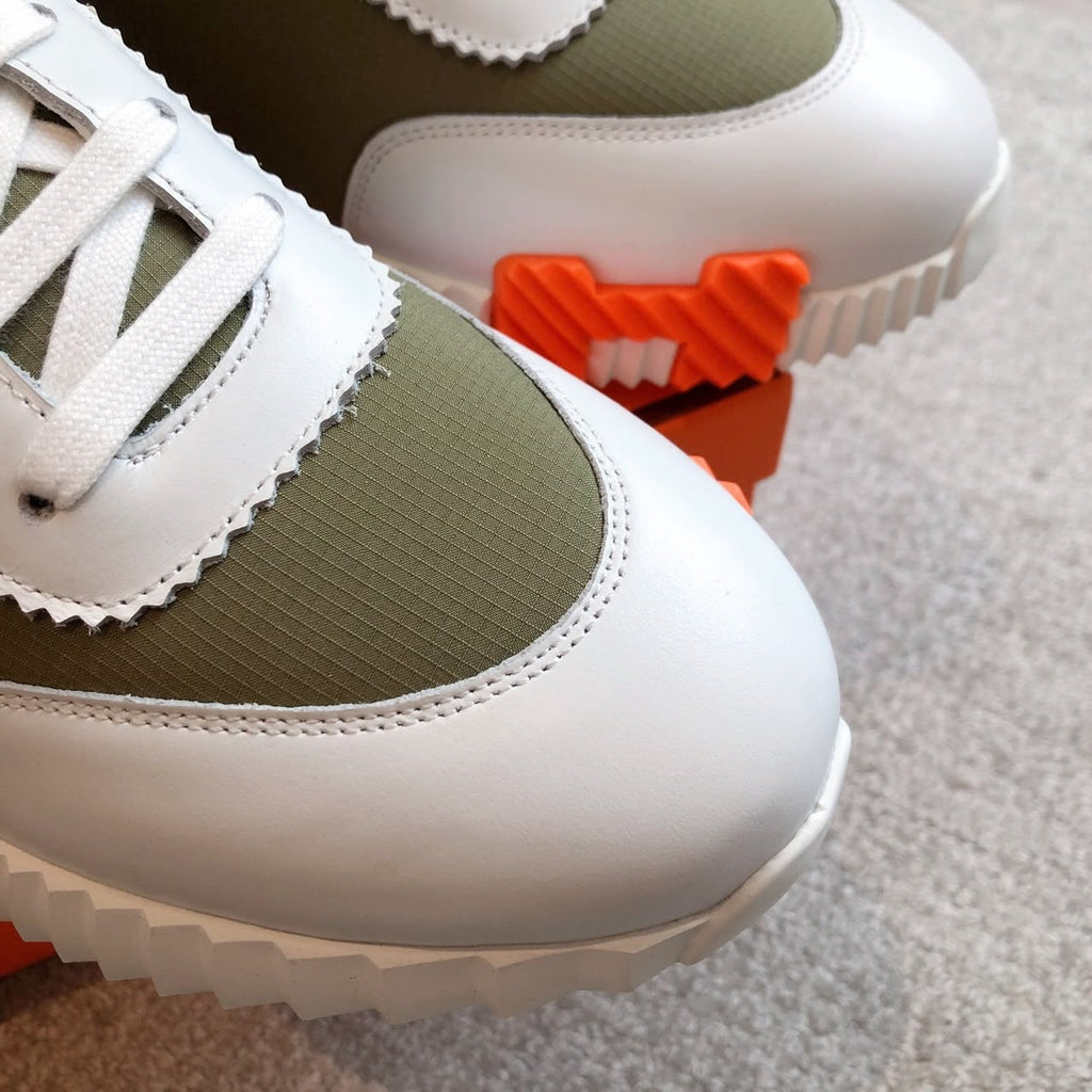 Hermès Bouncing Sneaker Tundra Green/White