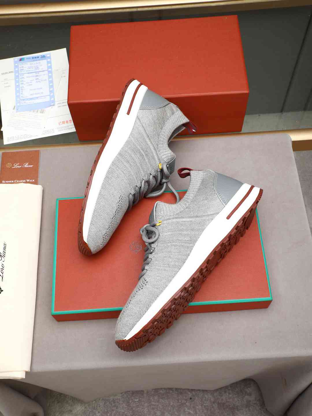 Loro Piana 360 LP Flexy Walk Sneaker Grey .