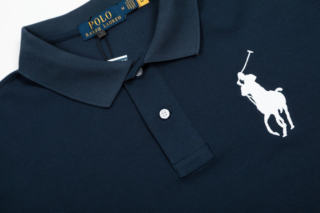 Polo Ralph Lauren Big Pony Mesh Polo Shirt Navy/Grey