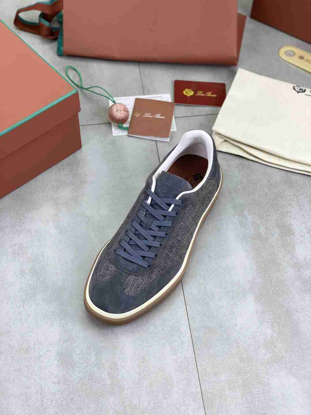 Loro Piana Tennis Walk Sneaker Grey .
