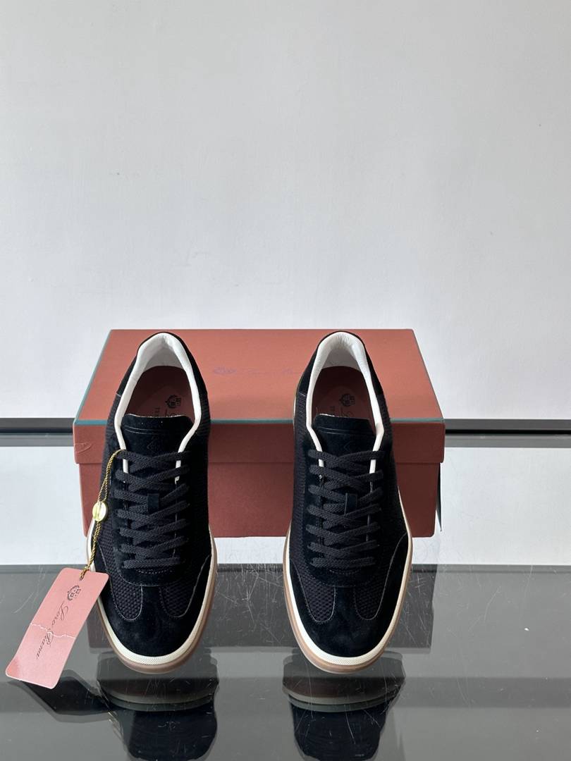 Loro Piana Tennis Walk Sneaker Black .