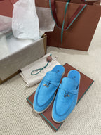 Loro Piana Charms Walk Mule Blue