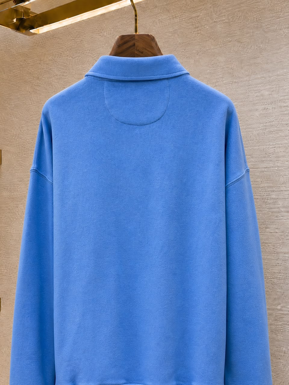 Polo Ralph Lauren Loopback Fleece Quarter-Zip Sweatshirt Light Blue