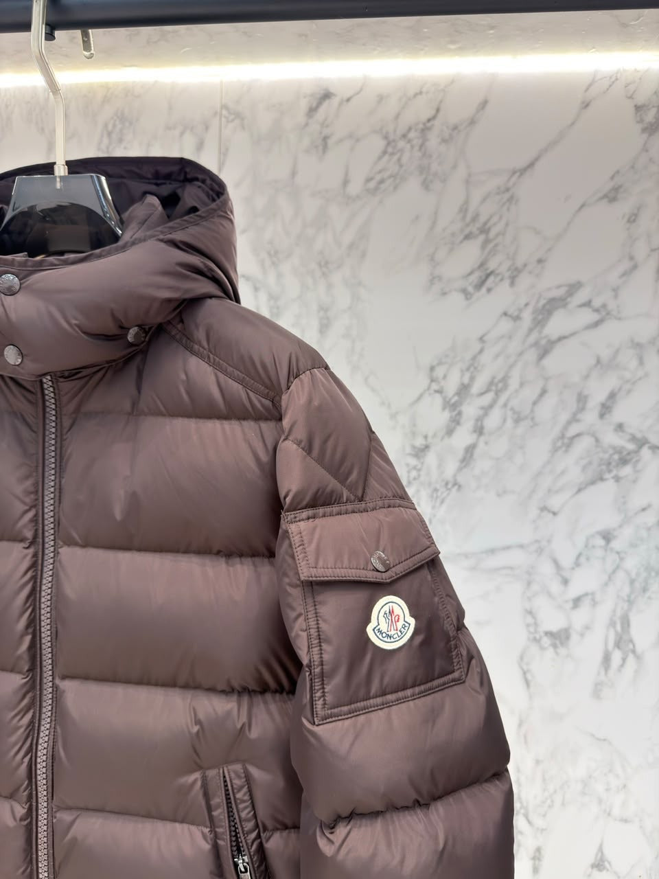 Moncler Maya Matte Jacket Brown