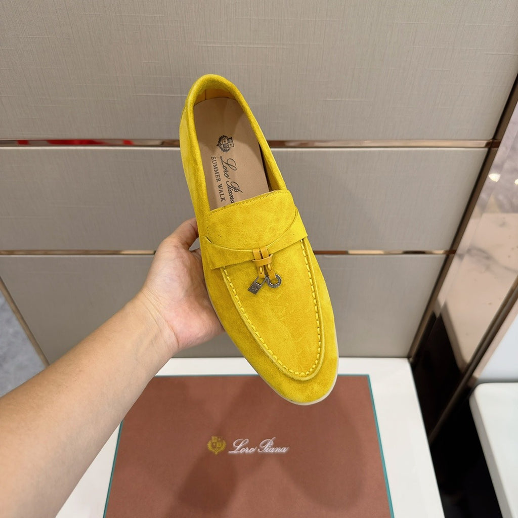 Loro Piana Summer Charms Walk Loafer Yellow