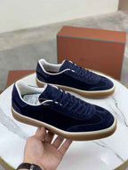Loro Piana Tennis Walk Sneaker Navy Blue .