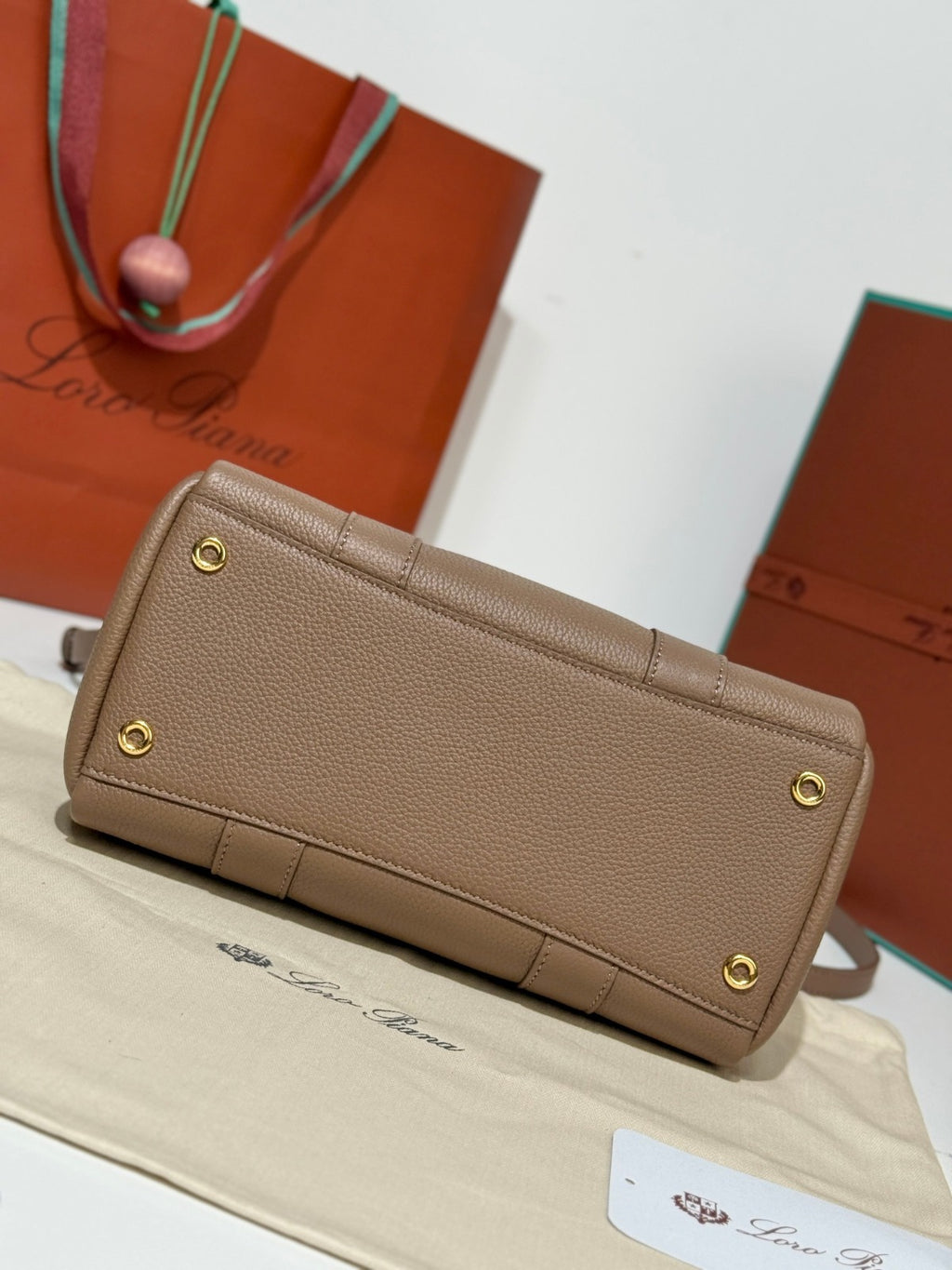 Loro Piana Loom L25 Tote Bag Taupe