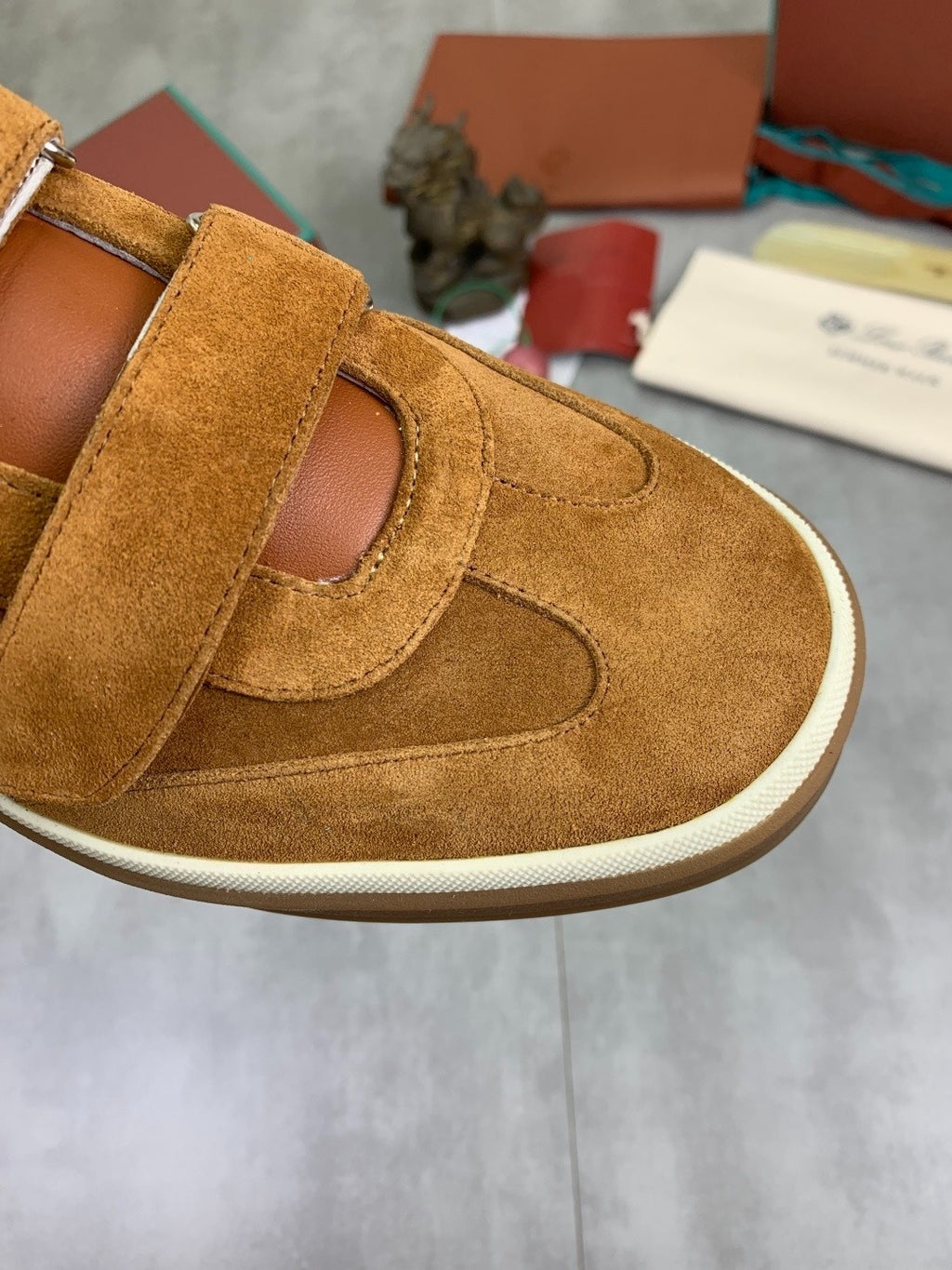 Loro Piana Tennis Walk Sneaker Light Brown .