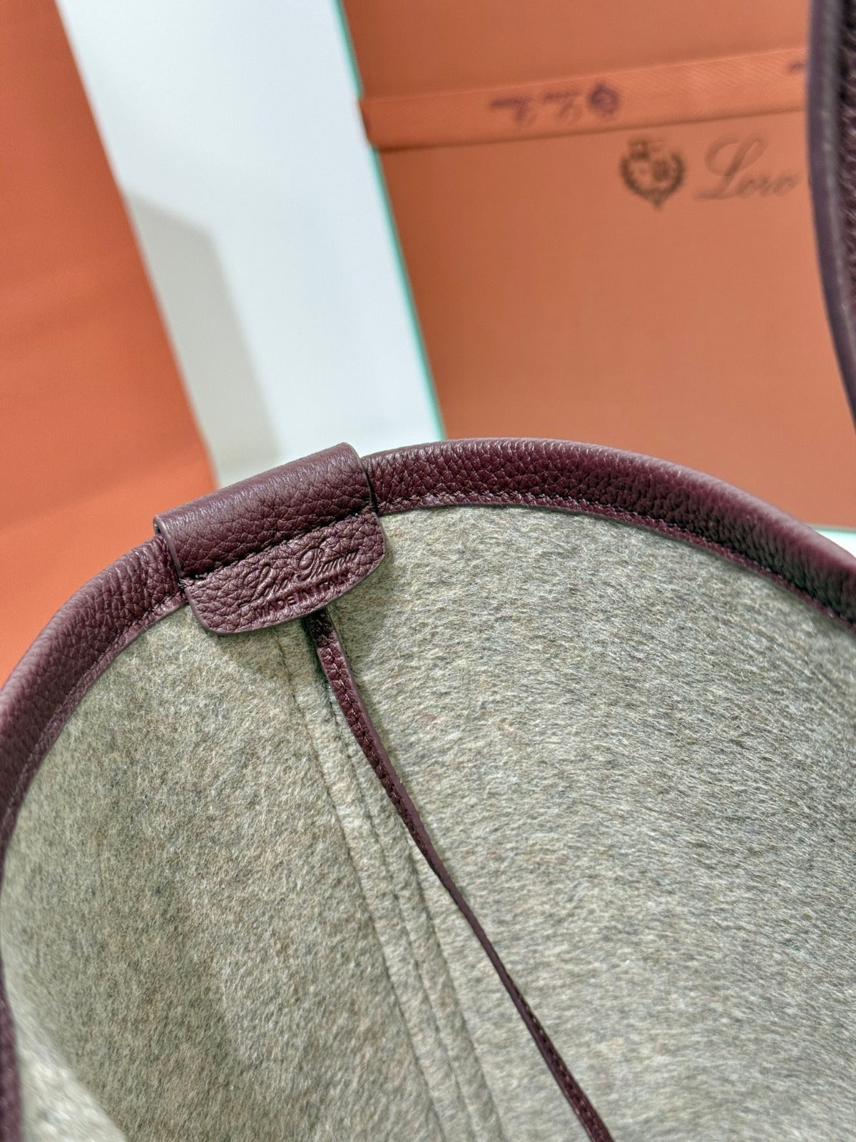 Loro Piana Bale Tote Bag Burgundy
