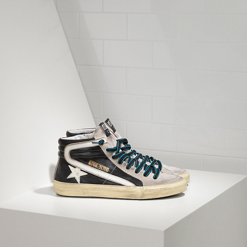Golden Goose Slide Sneaker Beige/Blue