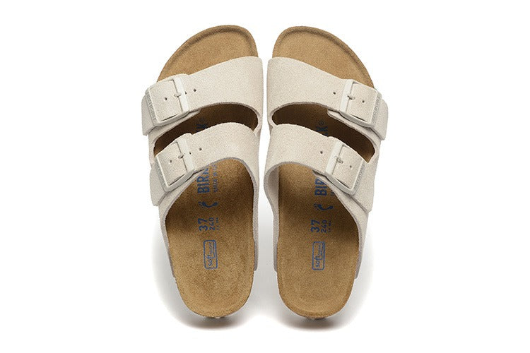 Birkenstock Arizona Suede Leather Sandal Taupe