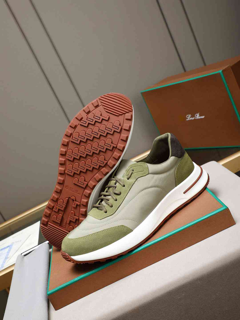 Loro Piana Week end Walk Sneaker Olive .