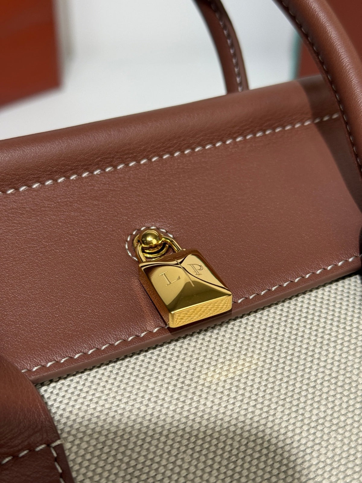 Loro Piana Loom L25 Bag Cream/Brown